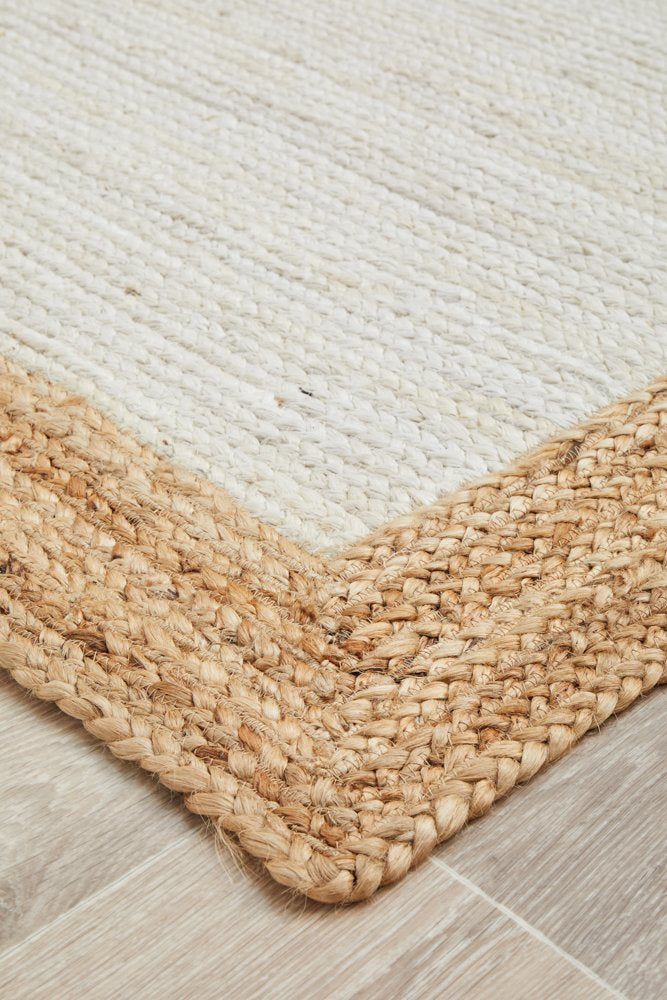 Bondi White Natural Jute Rug