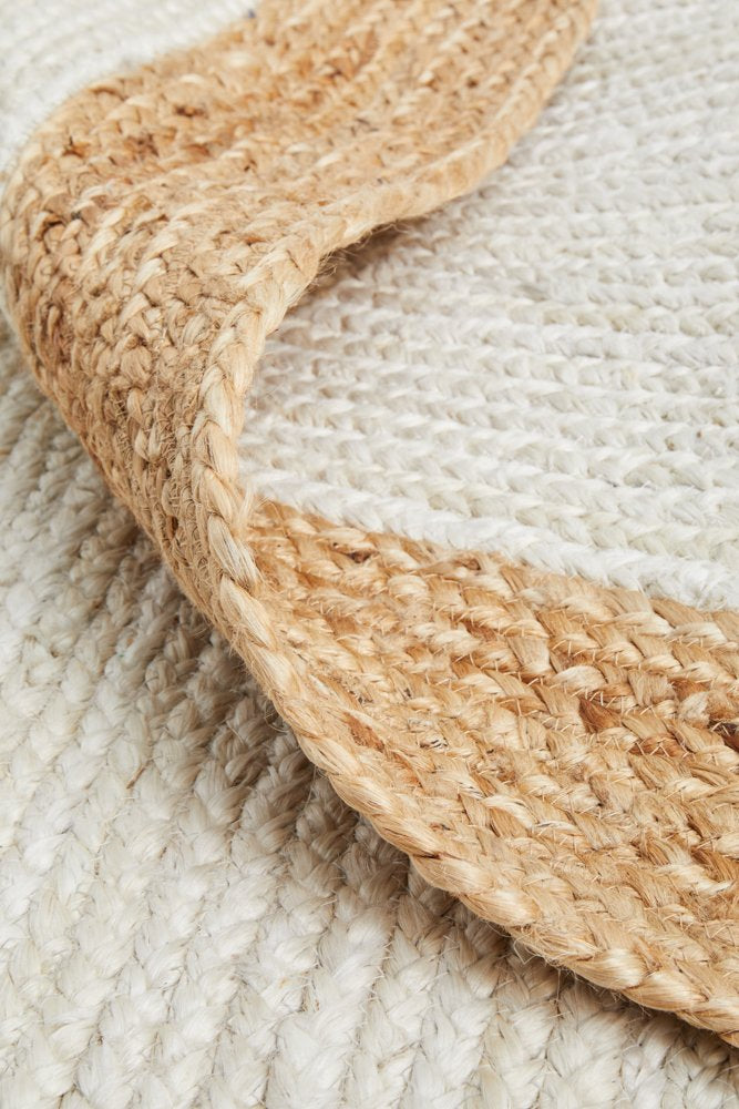 Bondi White Natural Jute Rug