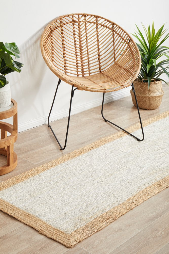 Bondi White Natural Jute Rug