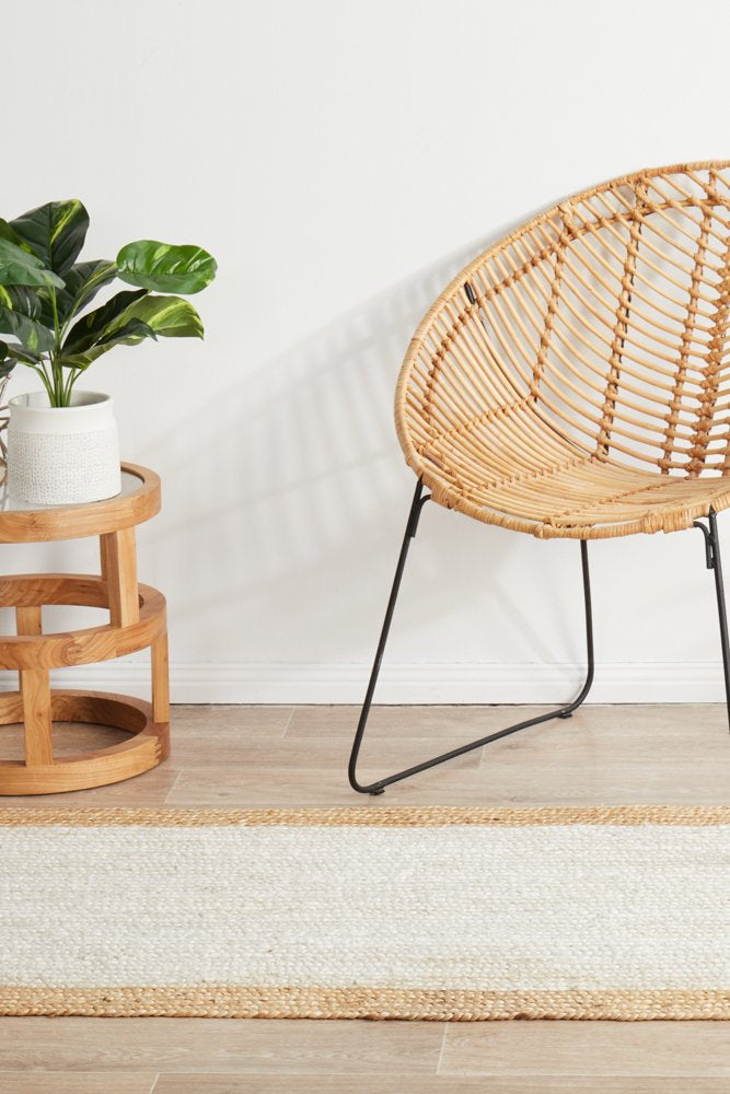 Bondi White Natural Jute Rug