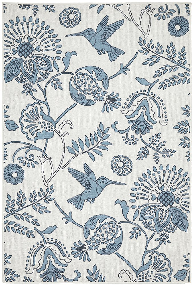 Outdoor Blue Bird Rug