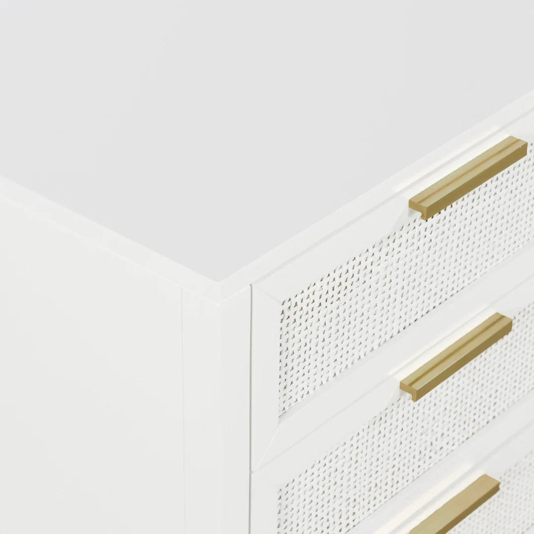 Santorini 3 Drawer Bedside Table