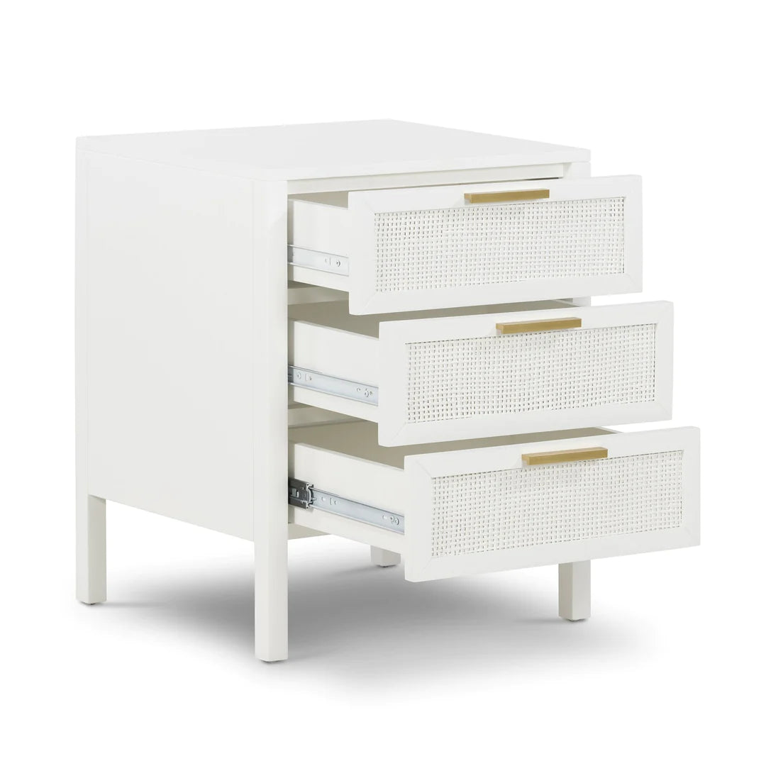 Santorini 3 Drawer Bedside Table