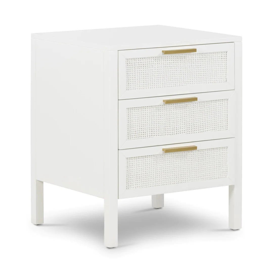 Santorini 3 Drawer Bedside Table