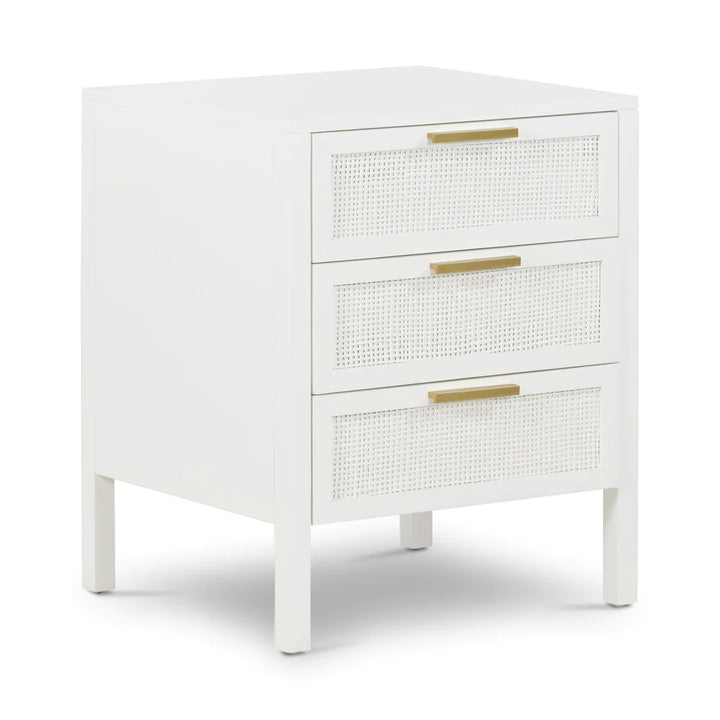 Santorini 3 Drawer Bedside Table