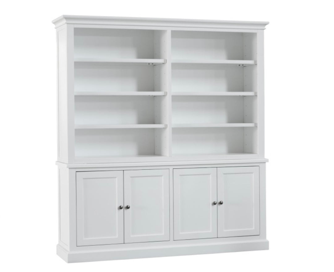 Providence 2 Bay White Bookcase