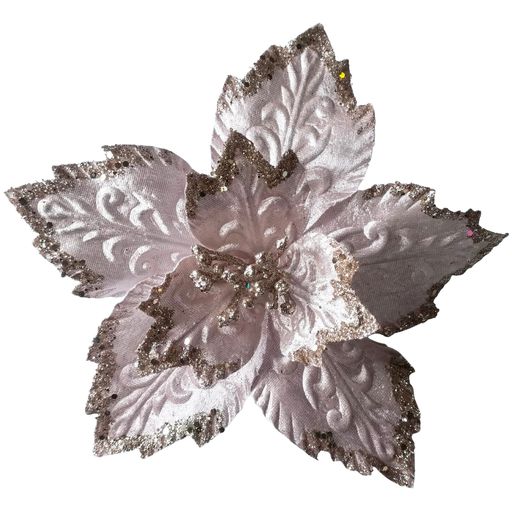 Clip on Poinsettia Pink Jagged Edge