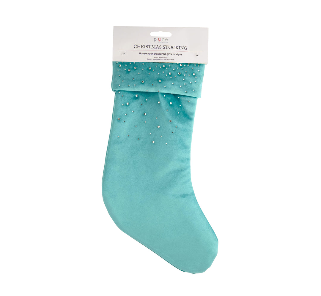 Velvet Diamonte Tiffany Stocking