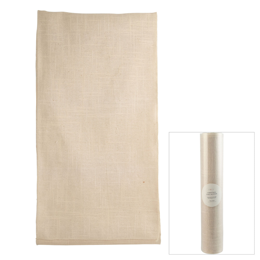 Fabric Table Runner Natural Champagne