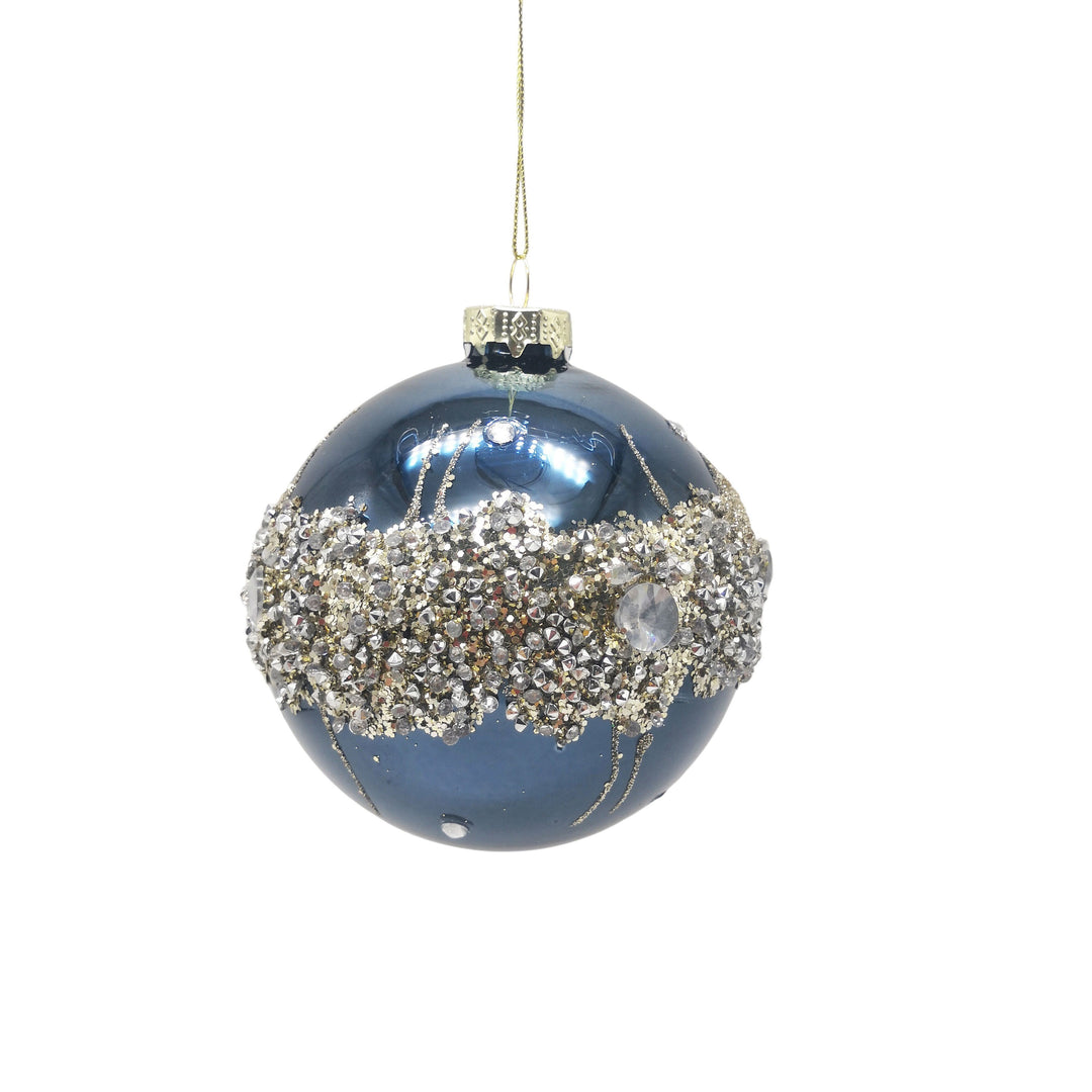 Blue Gold Bauble Lrg
