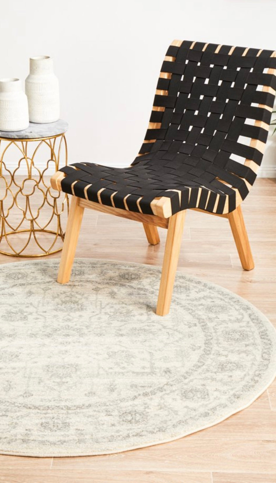 Hamptons White Grey Rug