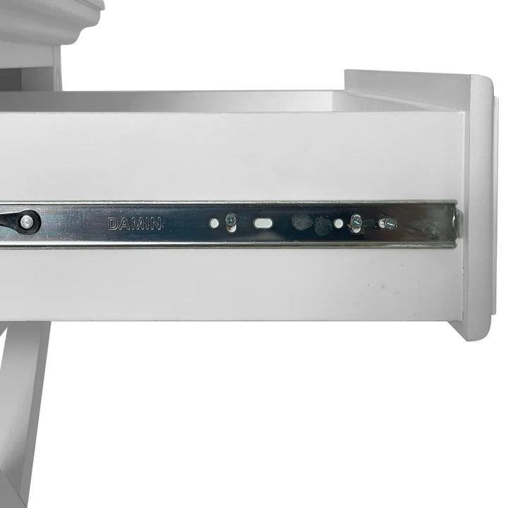 Sorrento White Bedside With Cross Legs