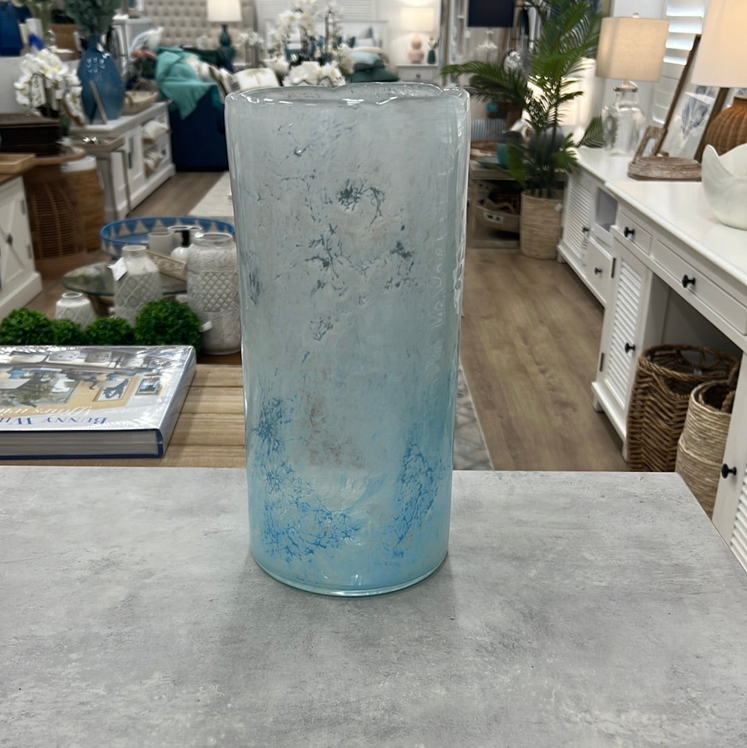 Tall blue vase HAMPTONS STYLE INTERIORS PERTH