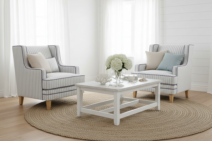 Bondi Hamptons Pinstripe Armchair