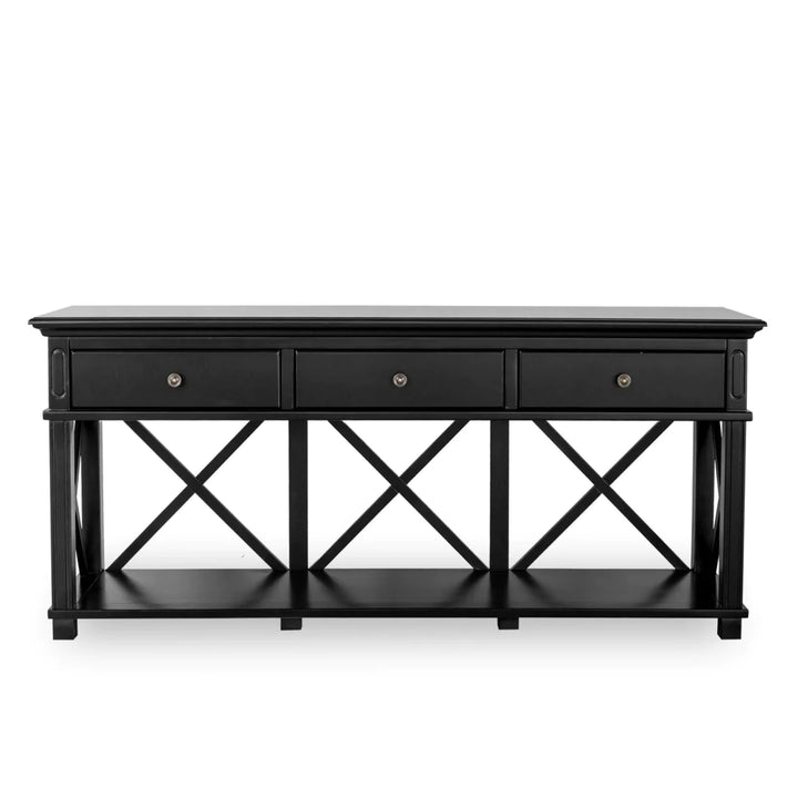 Sorrento Hamptons 3 Drawer 190cm Console Black FLOORSTOCK