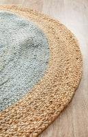 Seaside Blue Round Rug
