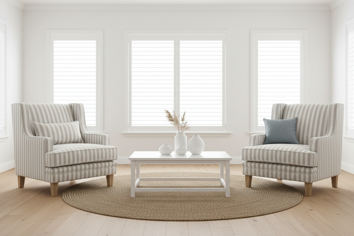 Bondi Hamptons Natural Stripe Armchair