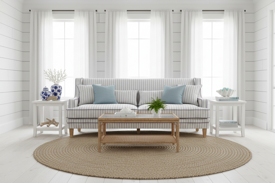 Bondi Hamptons  Pinstripe 3 Seater Sofa