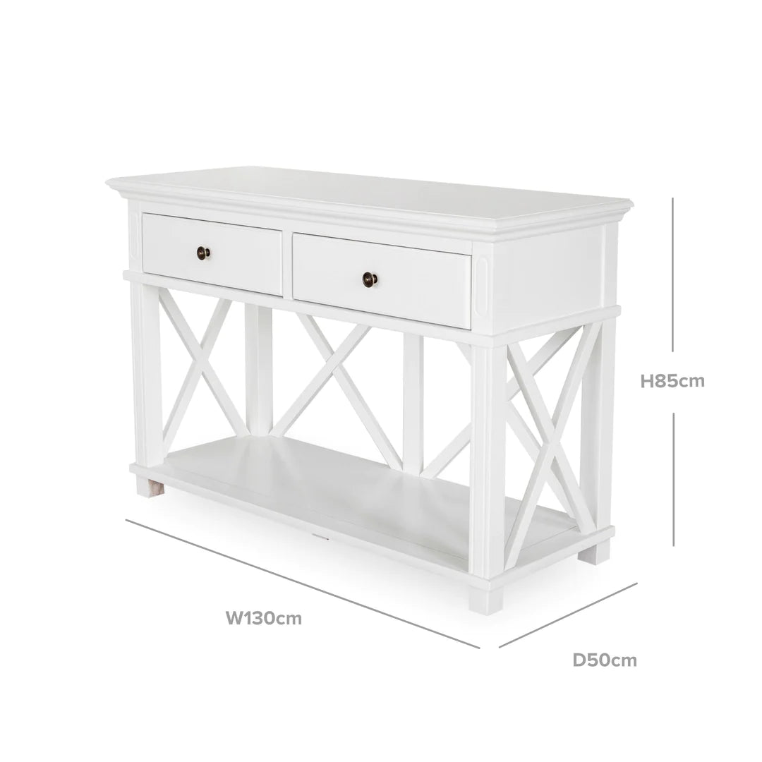 Sorrento 2 Drawer Console White FLOORSTOCK