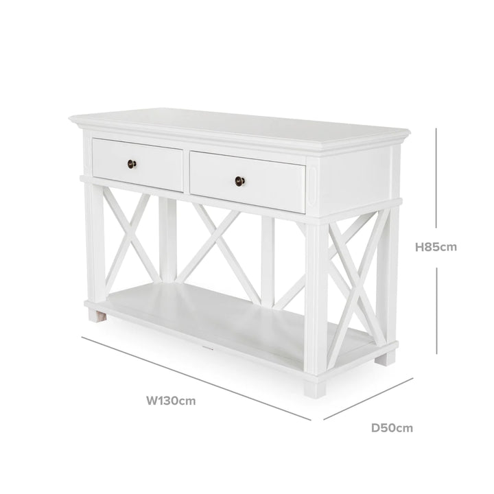 Sorrento 2 Drawer Console White FLOORSTOCK