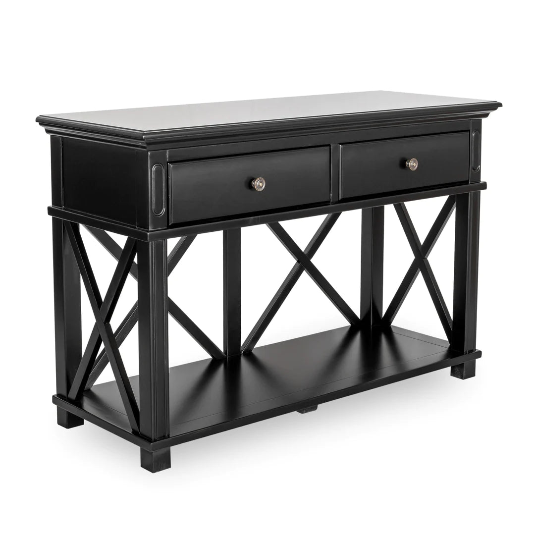Sorrento 2 Drawer Console Black
