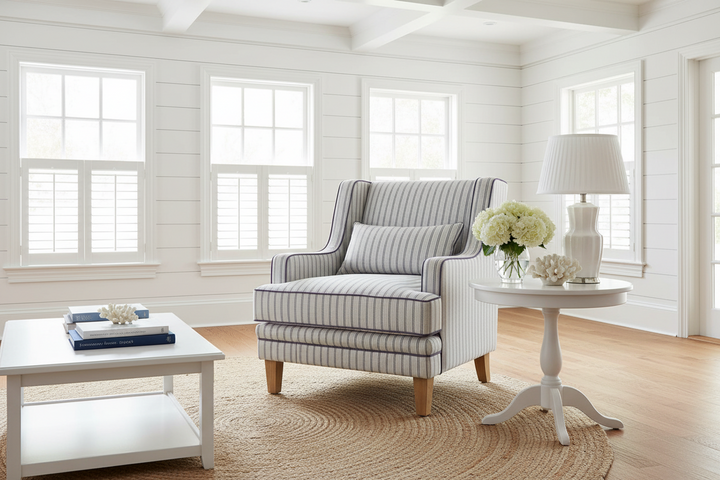 Bondi Hamptons Pinstripe Armchair