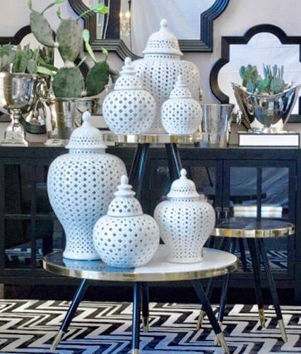 Minx White Temple Jar Large