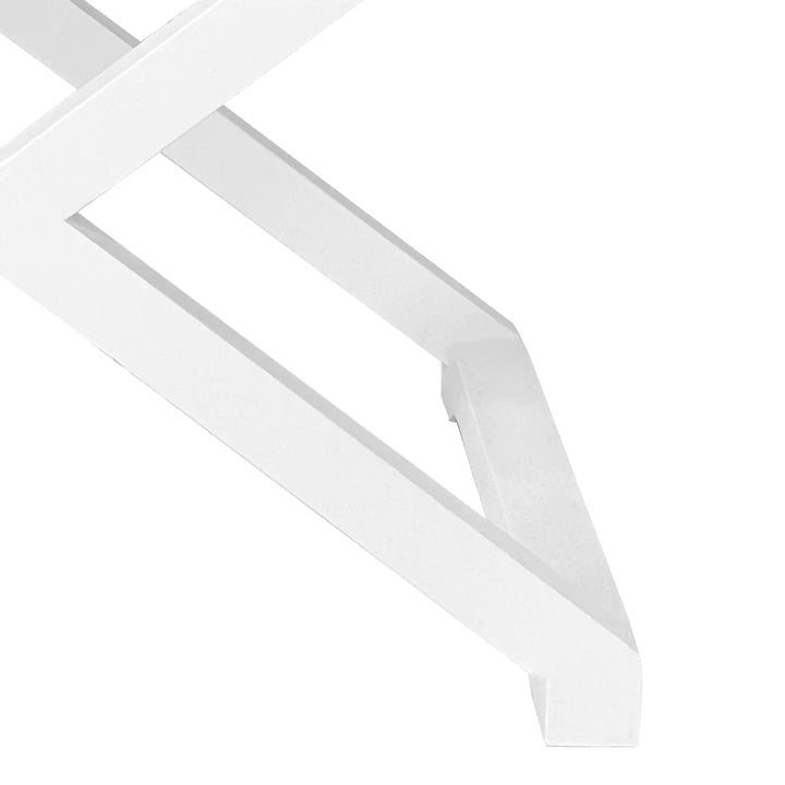 Sorrento White Bedside With Cross Legs