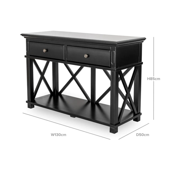 Sorrento 2 Drawer Console Black