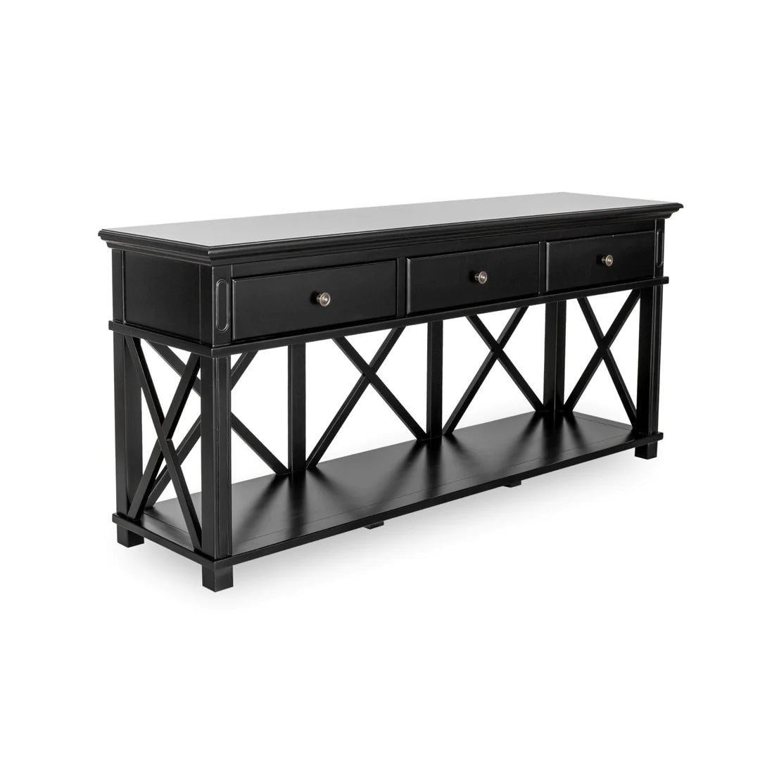 Sorrento Hamptons 3 Drawer 190cm Console Black FLOORSTOCK