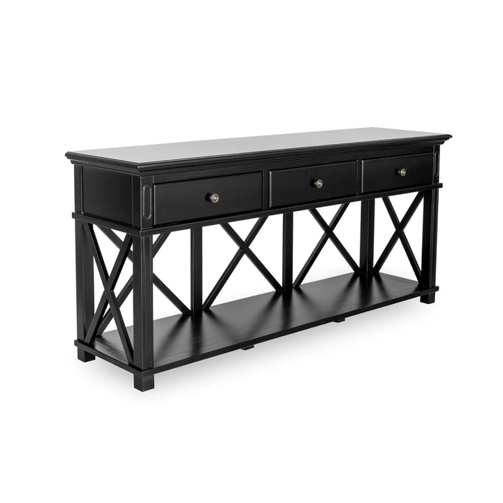 Sorrento Hamptons 3 Drawer 190cm Console Black FLOORSTOCK