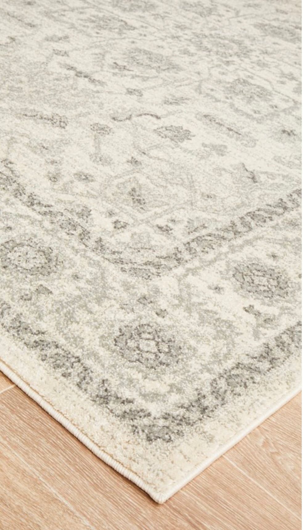 Hamptons White Grey Rug