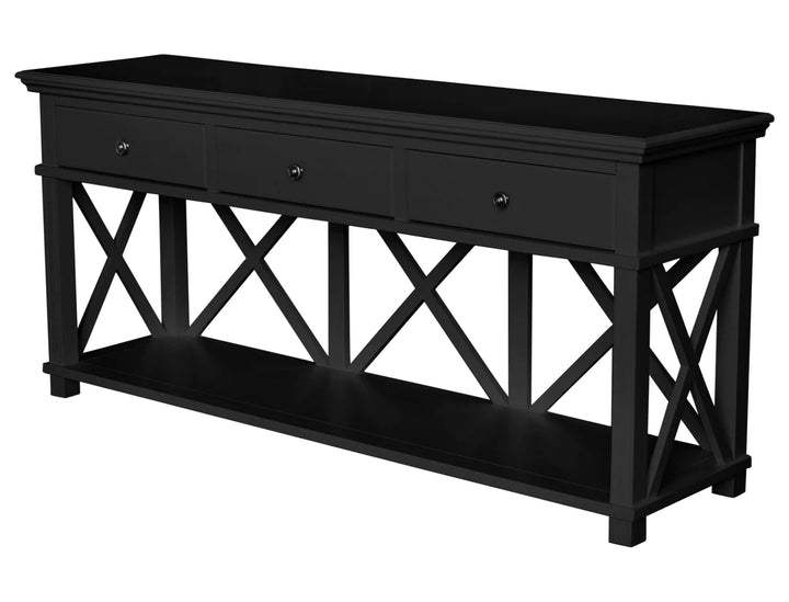 Sorrento Hamptons 3 Drawer 190cm Console Black FLOORSTOCK