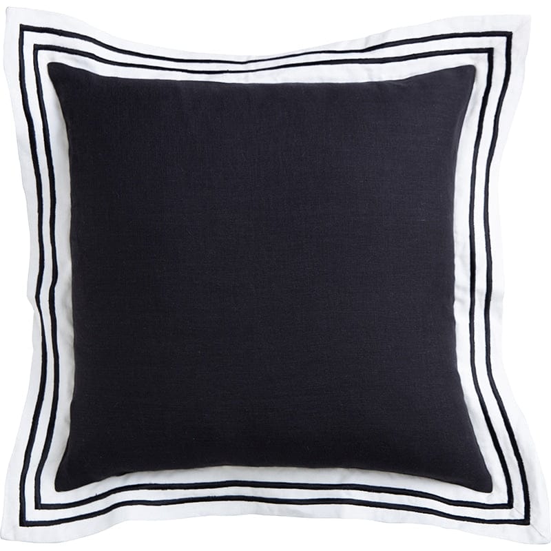 Hamptons Linen Milano Black Cushion
