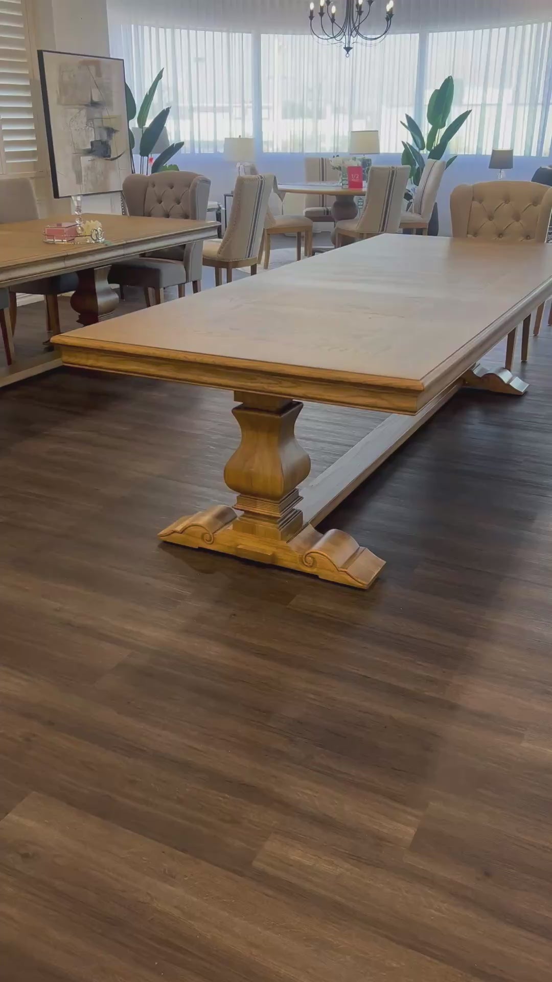 Stamford Oak Dining Table 300cm x 120cm Wide