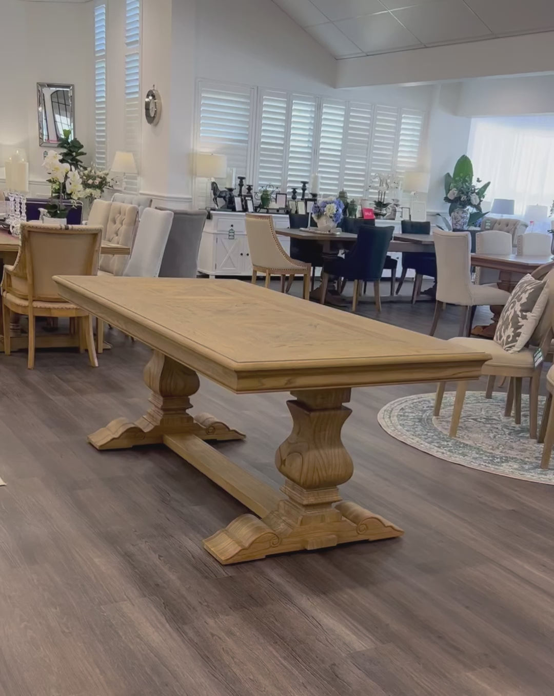 Stamford Oak Dining Table 250cm x 120cm Wide