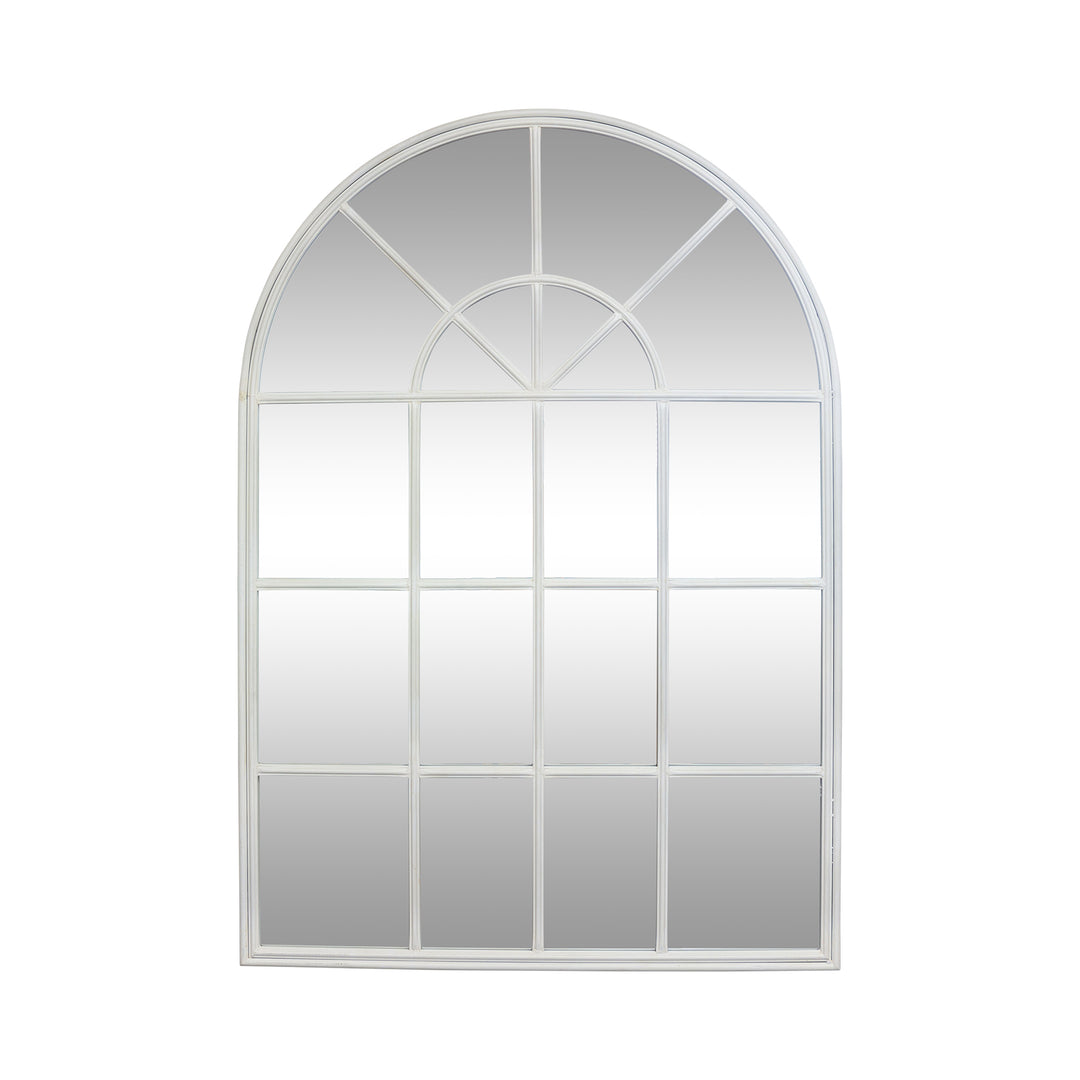 Hamptons White Iron Arch Mirror