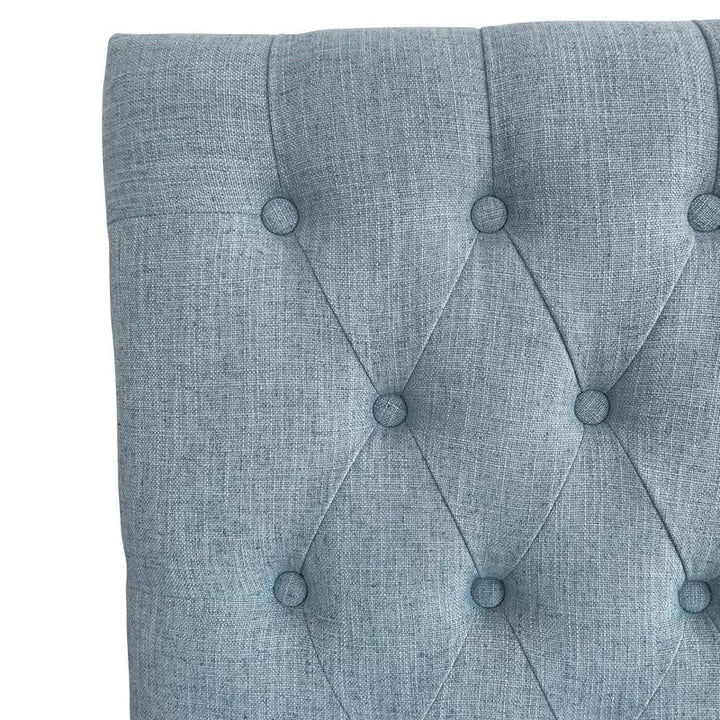 Duck Egg Buttoned Bedhead Queen