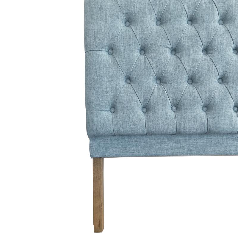 Duck Egg Buttoned Bedhead Queen