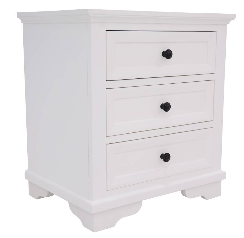 Hampton 3 Drawer Bedside