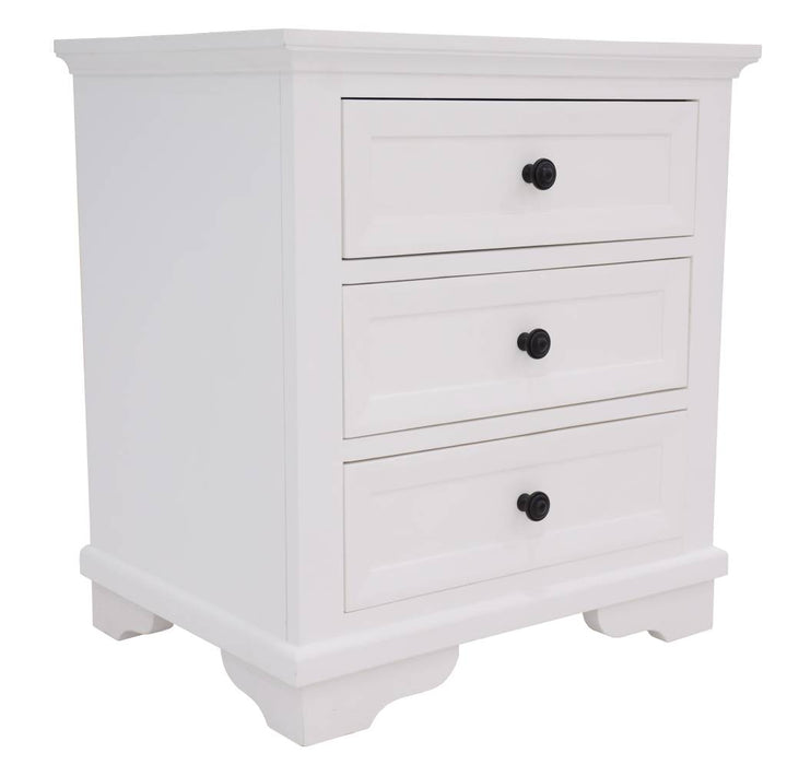 Hampton 3 Drawer Bedside