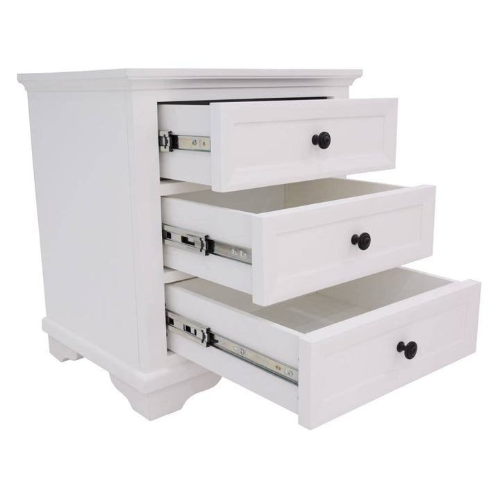 Hampton 3 Drawer Bedside