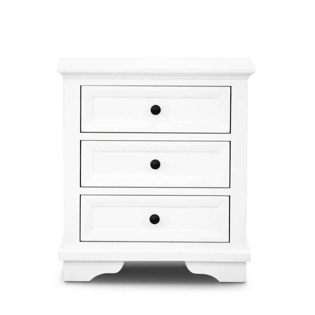 Hampton 3 Drawer Bedside