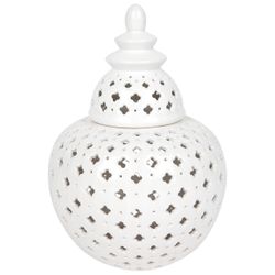 Miccah Temple Jar - Small White