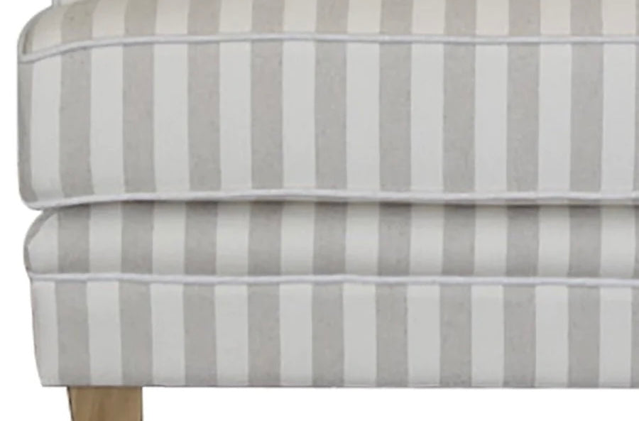 Hudson Natural Stripe Footstool