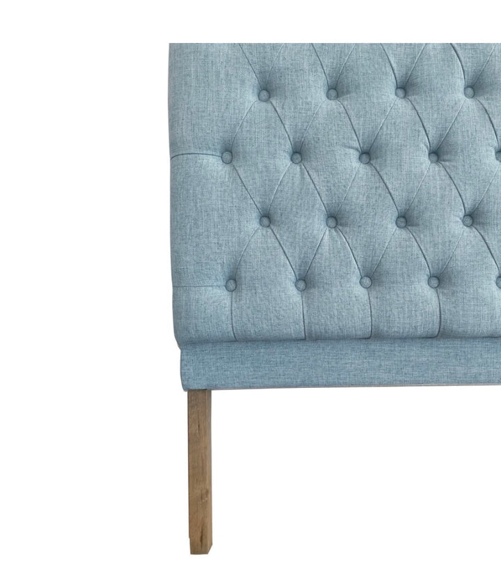 Duck Egg Buttoned Bedhead King