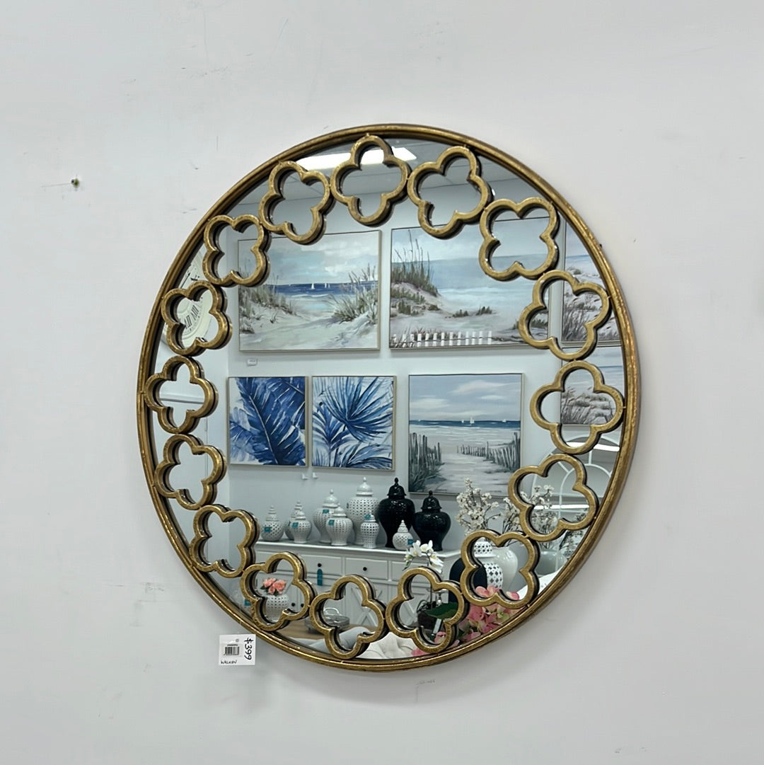 Walken Quatrefoil Gold mirror