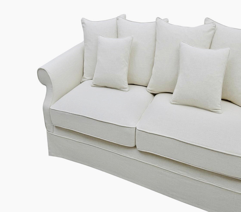 Ayla Hamptons 3 Seater Sofa Ivory
