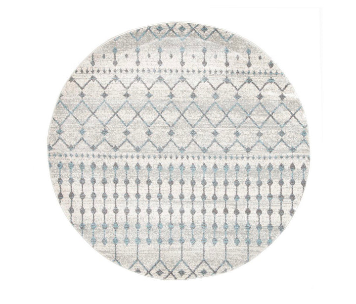 Hamptons White Teal Rug