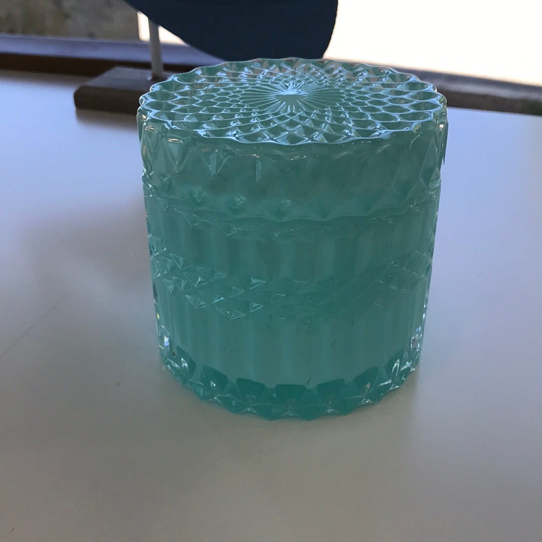 Blue trinket jar small